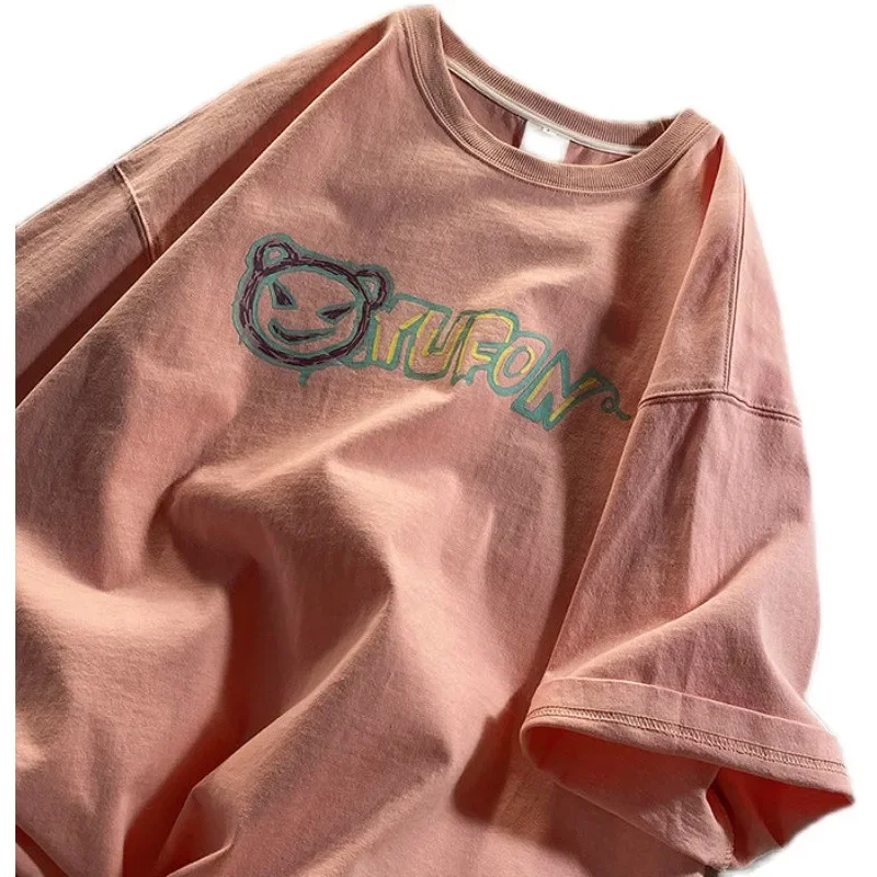 Футболка женская оверсайз с коротким рукавом и принтом граффити