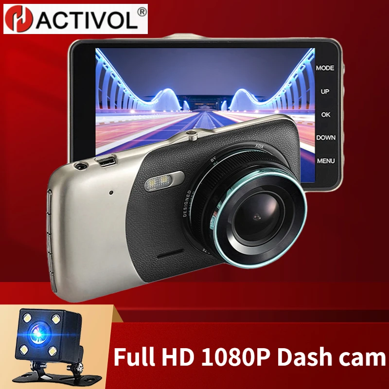 

Dash Cam Dual Lens Car Camera Auto DVR Cars Car Video Recorder Dash Cam Full HD 1080p Black Box Dvrs dash cam front and rear