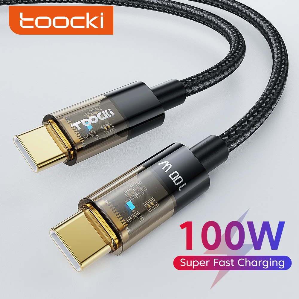 

Кабель Toocki с USB C на Type C, 5 А, PD100W, стандартный шнур для быстрой зарядки и передачи данных, провод для Xiaomi, Samsung, Huawei, Macbook, iPad