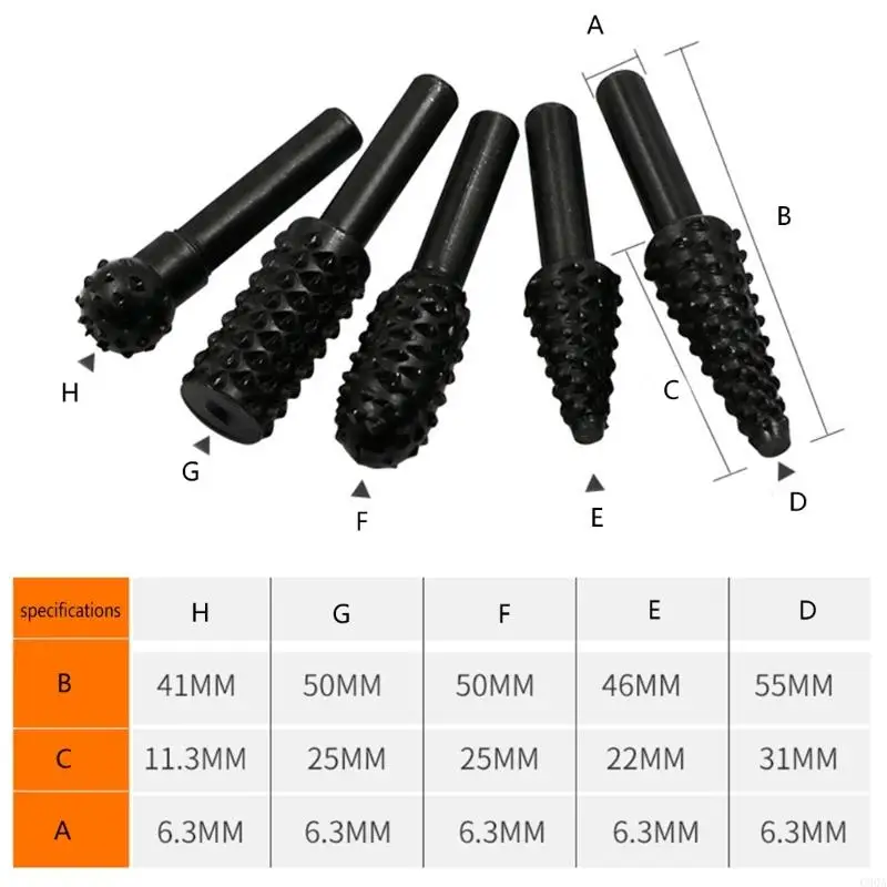 C90A 5pcs Drill Bit Set Cording Tool