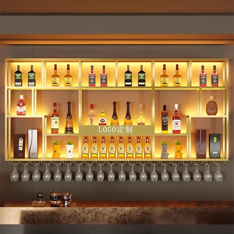 Угловая полка для бутылки с напитком настенная клуба ресторана современный