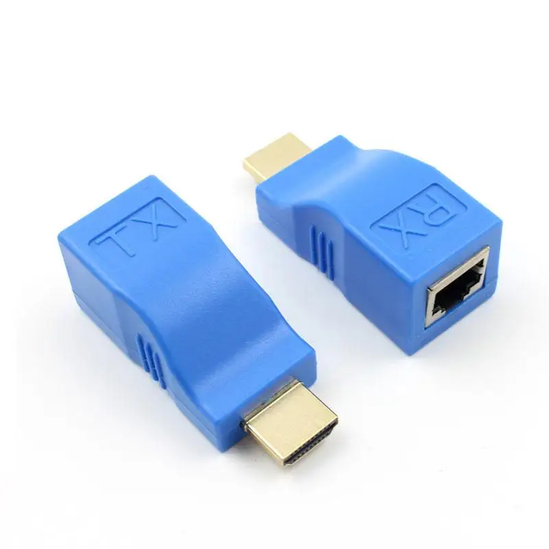 For HDMI Extender 4k RJ45 Ports LAN Network Extension Up To 30m Over CAT5e / 6 UTP Ethernet Cable for HDTV HDPC |