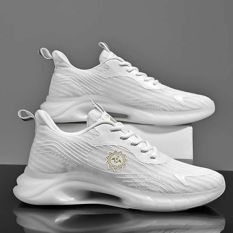 Brand New Mens Running Shoes Trendy Lace-up Men Shoes Lightweight Comfortable Sports Shoes Breathable Walking Sneakers