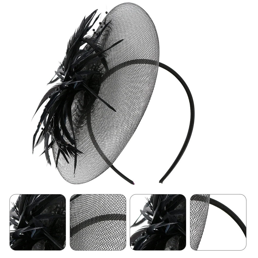 

Mesh Headband Party Headwear Elegant Hair Clip Creative Decor Headdress Bow Clasp Accessories Vintage Clips