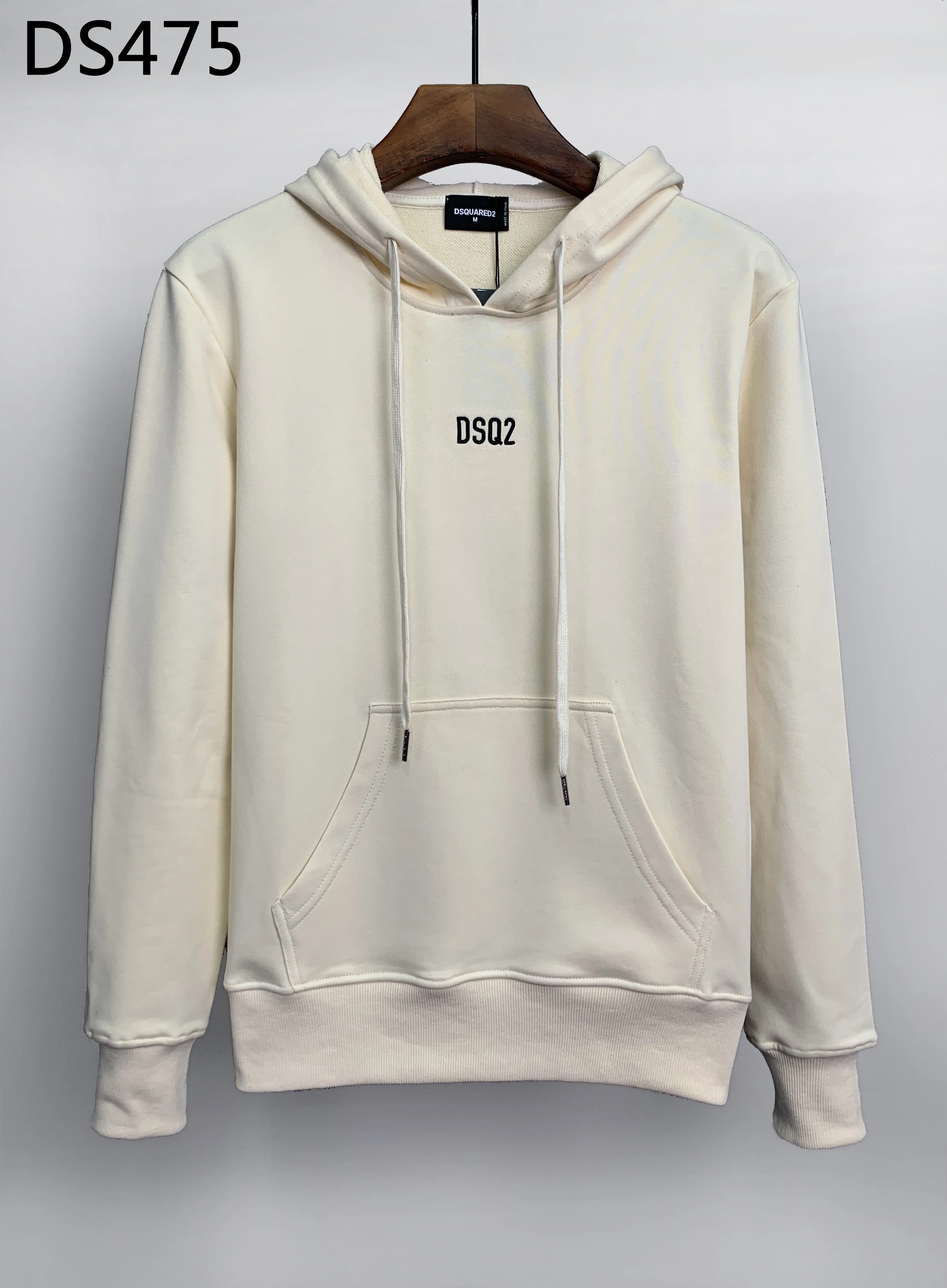 

2022 Men's Dsquared2 Letter Embroidery DSQ2 Casual Long Hoodie Sweatshirt Men Women Unisex Solid Fashion Highstreet Tops M-XXXL