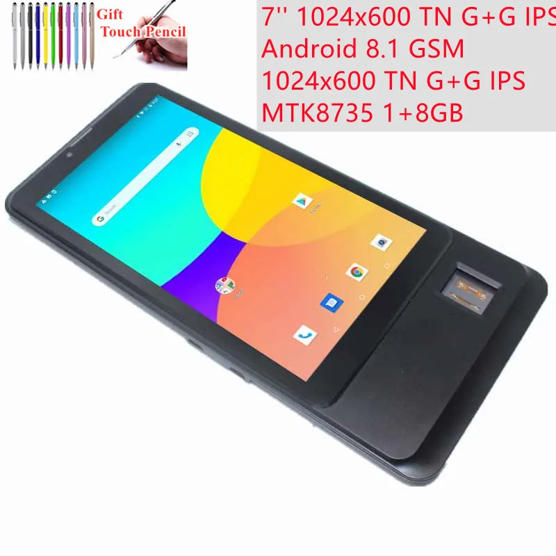 

10PCS 7 Inch Tablet PC Android 8.1 GSM MTK8735 1+8G Wifi Tempered Capacitive 5 Points Sreen 1024x600 Quad Core Cortex A7 1.3GHz