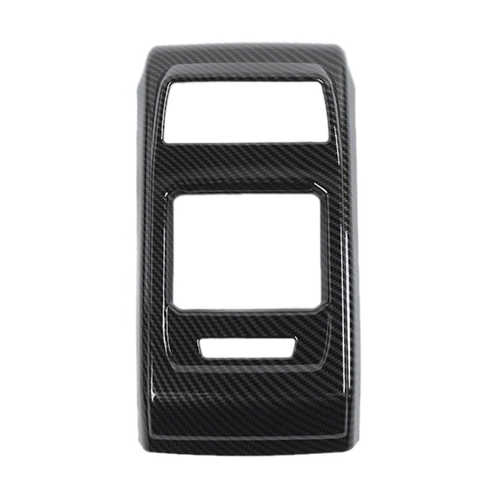 

Для Jeep Compass 2021 2022 Автомобильная Задняя Крышка вентиляционного отверстия кондиционера декоративные аксессуары из углеродного волокна + черн...