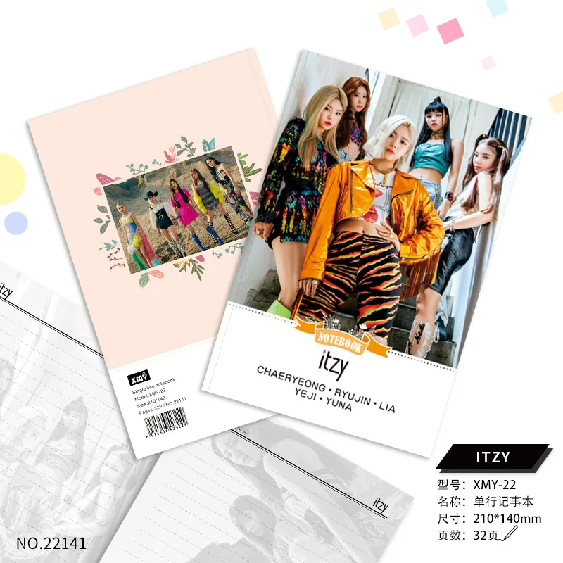 

Блокнот студенческий Kpop 32 шт., ITZY Astro EXO GOT7 дважды E (G), яркий детский новый Idol Jeans Idol, знаменитости, блокнот, фанаты, подарок