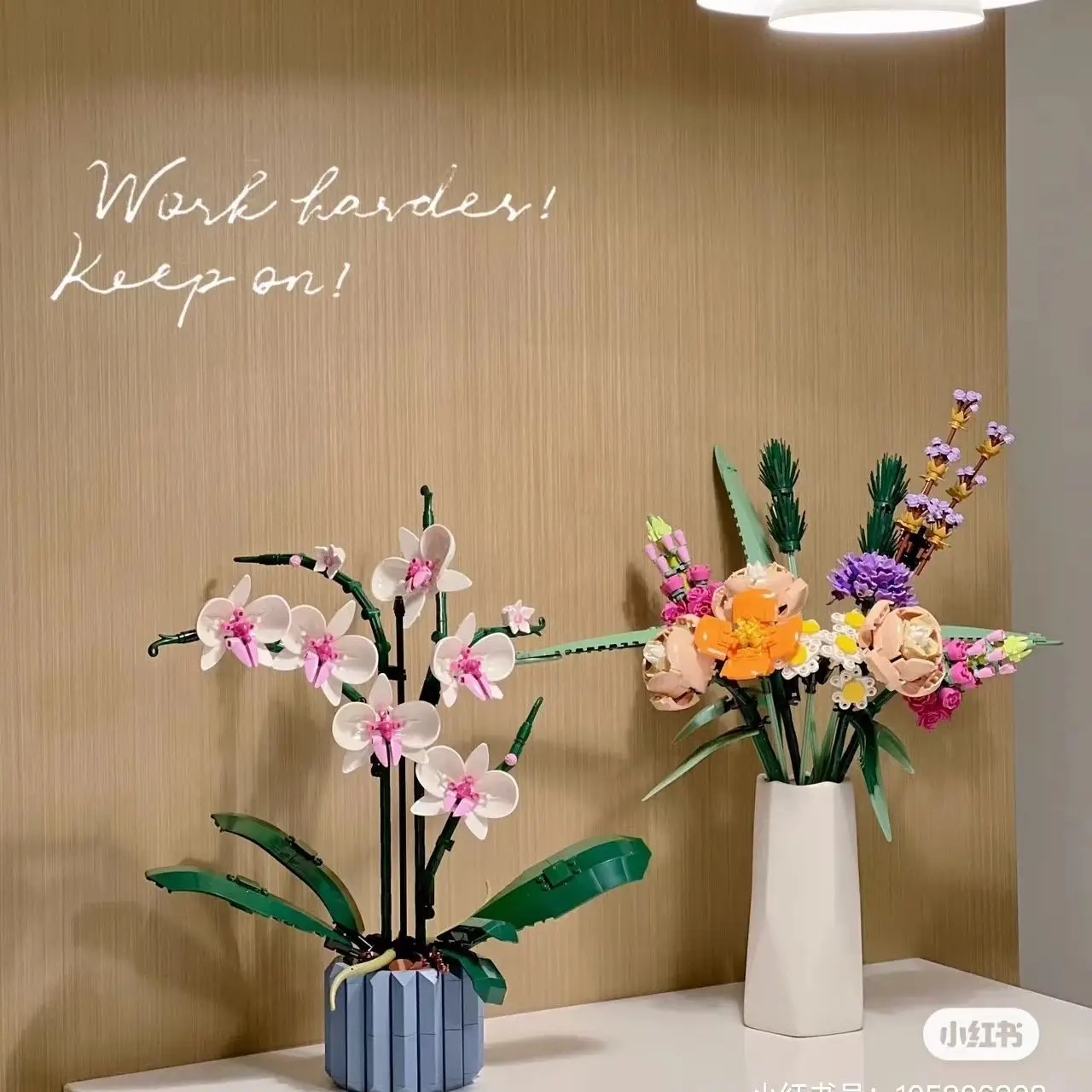 

MOC Orchid Succulents Flower Bouquet Building Blocks City Romantic Kit Friends DIY Assembly Bricks Toys for Girls Gift 10311