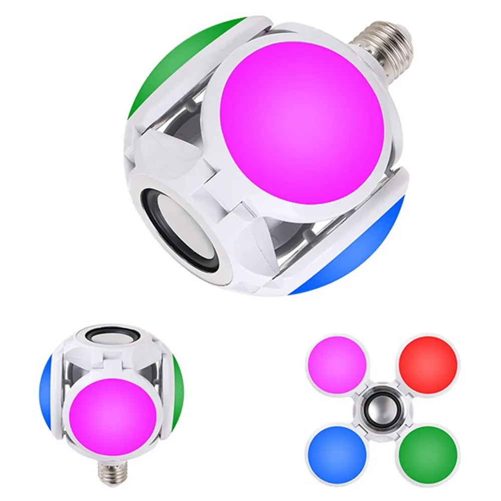 40W Smart Bluetooth Light Speaker E27 LED Music Football Colorful Bulb Wireless Stereo Audio With Remote | Электроника