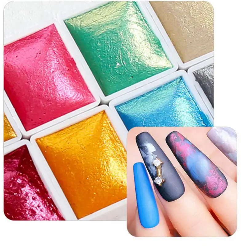 

Nail Glitter Set Shiny Nail Powder Smoothness 12/6-color Nail Glitter Cherry Nail Painting Nail DIY Long-lasting Color Pigment