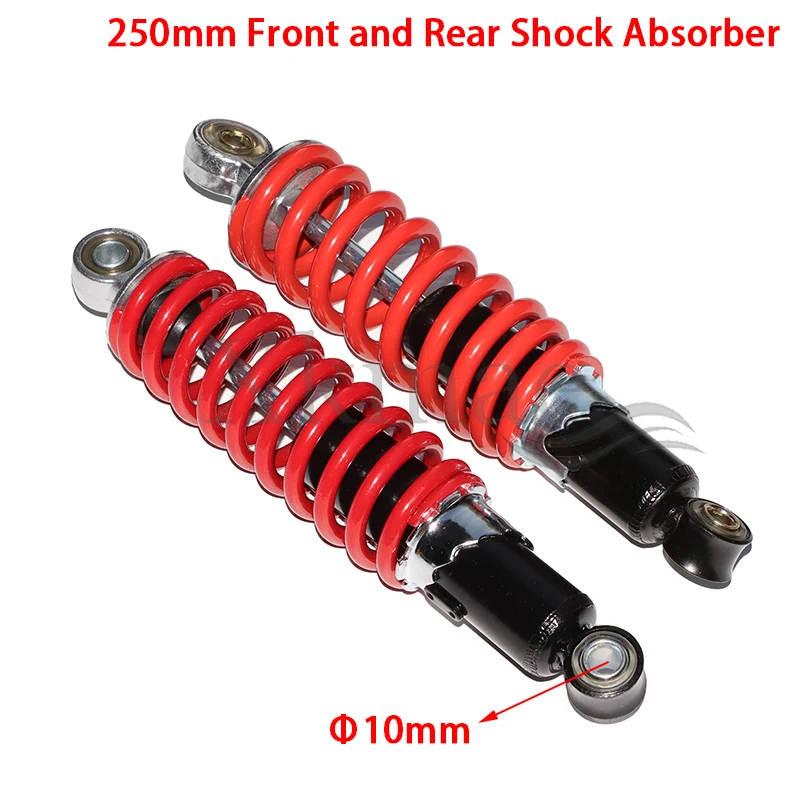 

250mm front and rear shock absorber suspension springs suitable for motorcycle 50cc-150cc scooter ATV Go Kart Buggy Pit