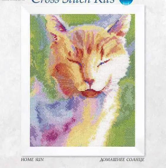 

-rto m552 animal color cat 27-31 Cross Stitch Kit Packages Counted Cross-Stitching Kits New Pattern Cross stich unPainting Set