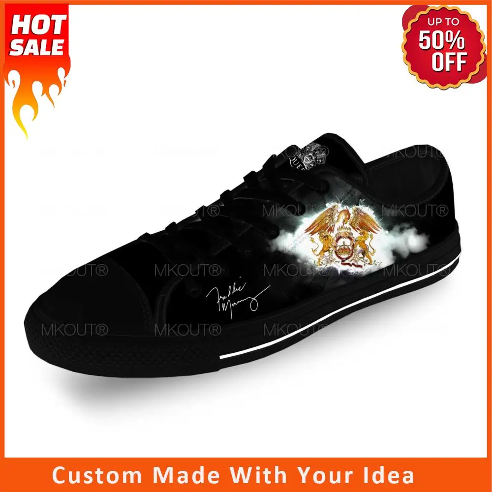 

Кроссовки Queen Freddie Mercury Rock Band с 3D принтом, повседневные холщовые, с низким верхом, дышащие, модная забавная обувь для мужчин и женщин