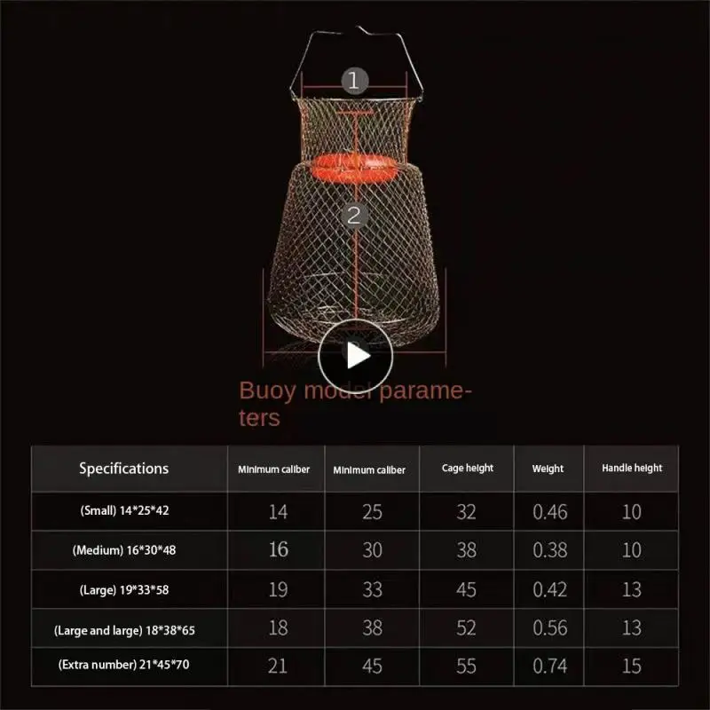 

Складная рыболовная сеть со стальной проволокой, защитная ловушка, рыболовное снаряжение, портативная рыболовная сеть, корзина для рыбы