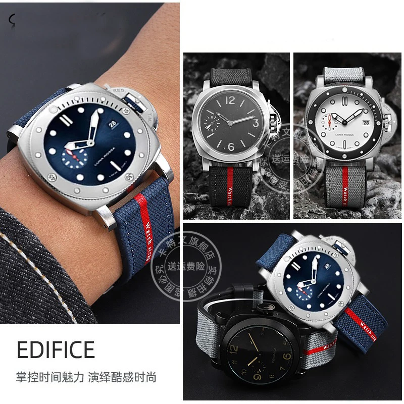 Фото Для Panerai SUBMERSIBLE ремешок Luna Rossa PAM1466 PAM1391 PAM1565 браслет резиновый ремешок 22 мм 26 мм мужской 24 мм ремешок для часов водонепроницаемый №4