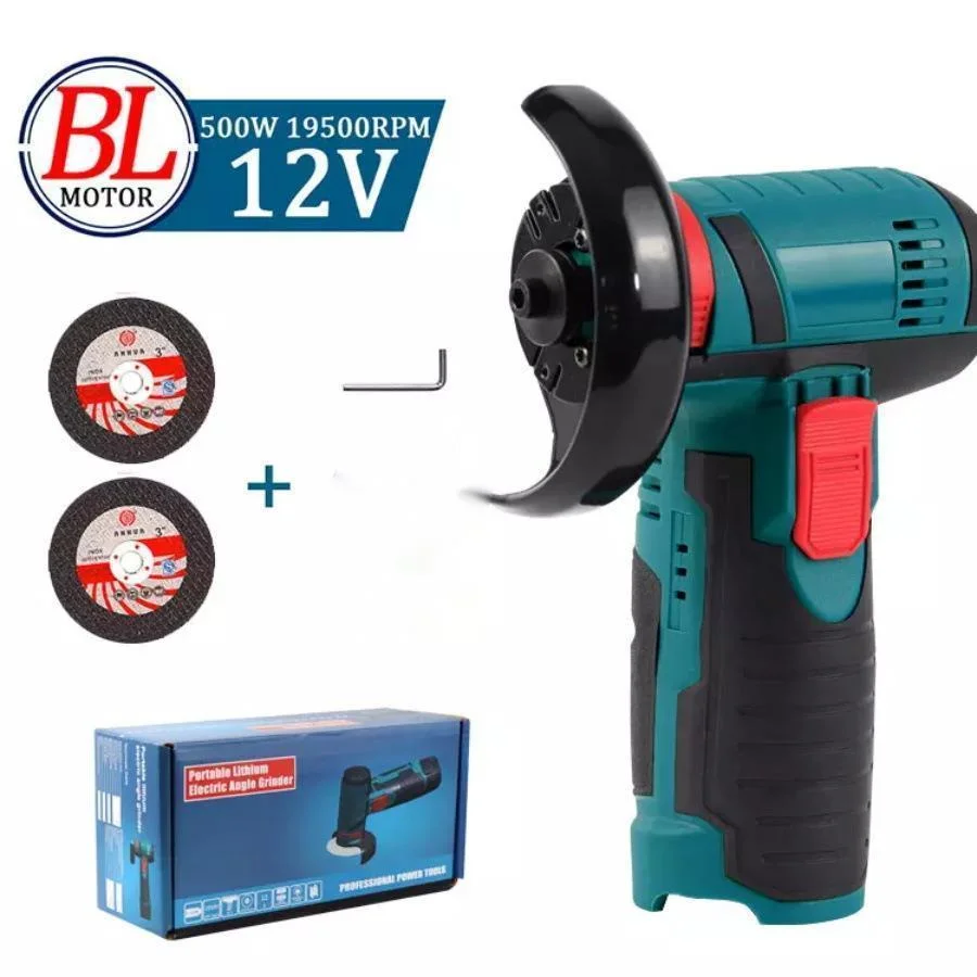 

New 12V Cordless Brushless Angle Grinder Set 500W 19500Rpm Cordless Mini Polishing Machine Diamond Cutting Grinder Power Tool