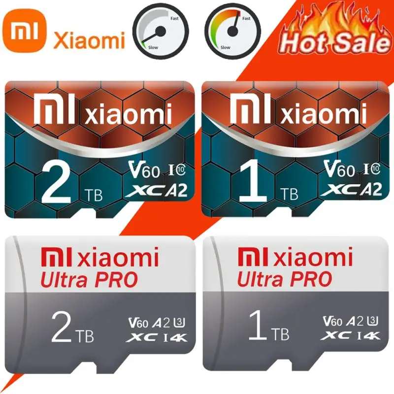 Карта памяти Xiaomi SD 2 ТБ 1 512 ГБ 256 128 A2 U3 Micro TF Card Clase 10 Водонепроницаемая флэш-карта