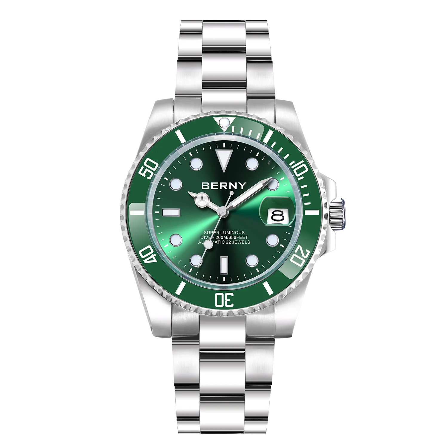 

Часы мужские механические водонепроницаемые с автоподзаводом, 200 м