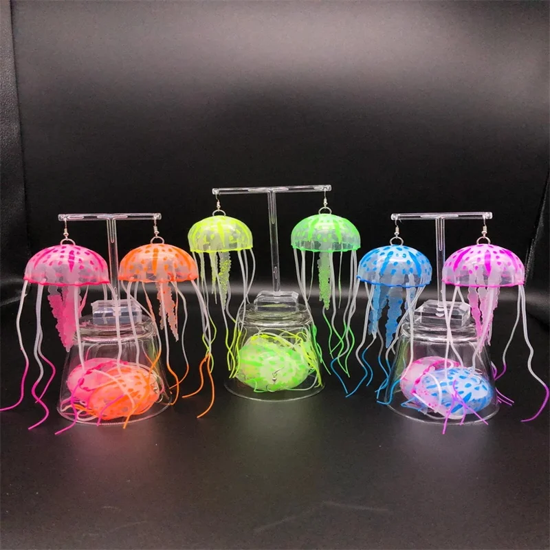 

Jellyfish Earring Festival Mermaid Jewelry Carnival Neon Ultraviolet Glow Ocean Jellyfish Octopus Underwater Marine Life Jewelry