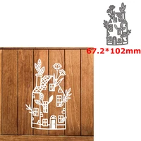 wooden house flowers metal cutting dies die cut diy scrapbooking crafting knife mould blade punch stencils mold decor 2022 new