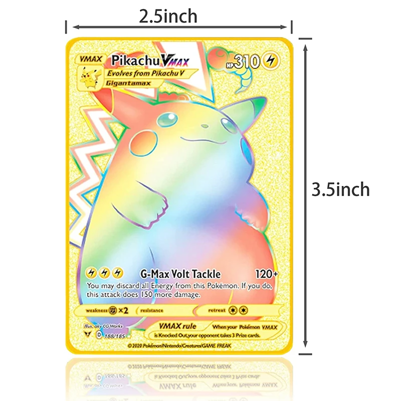 27-54 шт./компл. испанский редкий металлический золотой карточный бокс Pokemon Vmax GX Energy