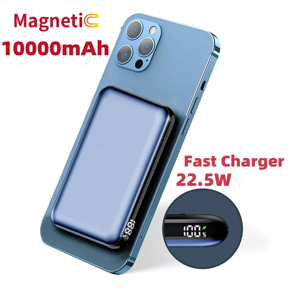 

Power Bank 10000mAh Wireless Portable Powerbank For iPhone 13 12 External Spare Battery Energy Banks Poverbank