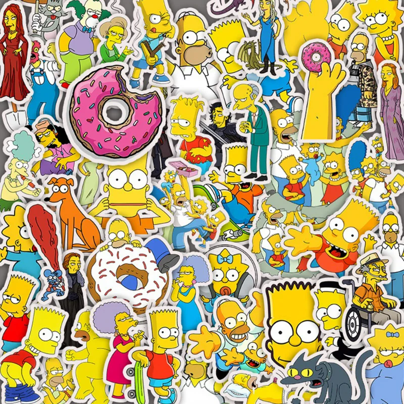 

10/30/50PCS Disney Simpsons Family Cartoon Anime Stickers DIY Guitar Laptop Luggage Skateboard Doodle Decal Kids Toy Fun