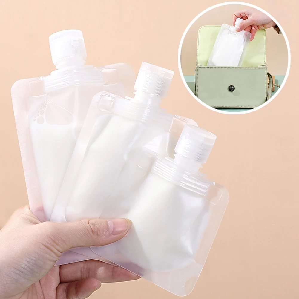 

30/50/100ml Lotion Dispenser Bag Travel Reusable Leakproof Refillable Pouches Shampoo Liquid Cosmetic Storage Squeeze Container