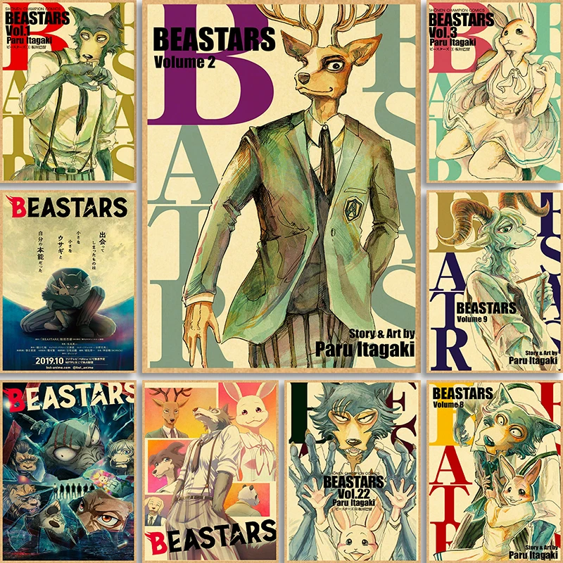 

Beastars Poster Decoration Home Poster Anime Room Wall Picture Canvas Painting Vintage and Print Art Bar Cafe Sticker