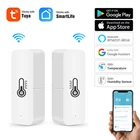 Датчик температуры и влажности Tuya Wi-Fi Zigbee, комнатный гигрометр-термометр для умного дома, для Alexa Google Home