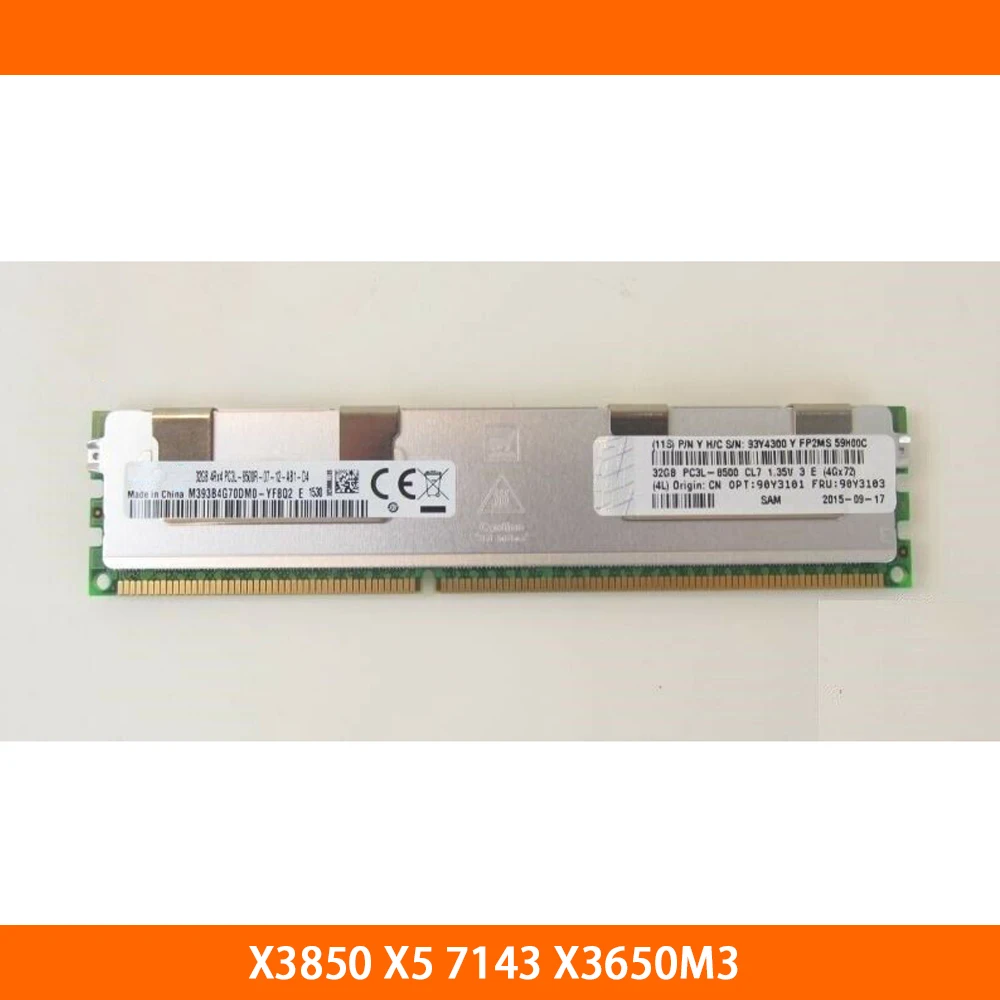 Memória do Servidor para a Ibm X3850 x5 7143 X3650 m3 90y3101 90y3103 32g 8500r Ddr3 1066 Testado Inteiramente
