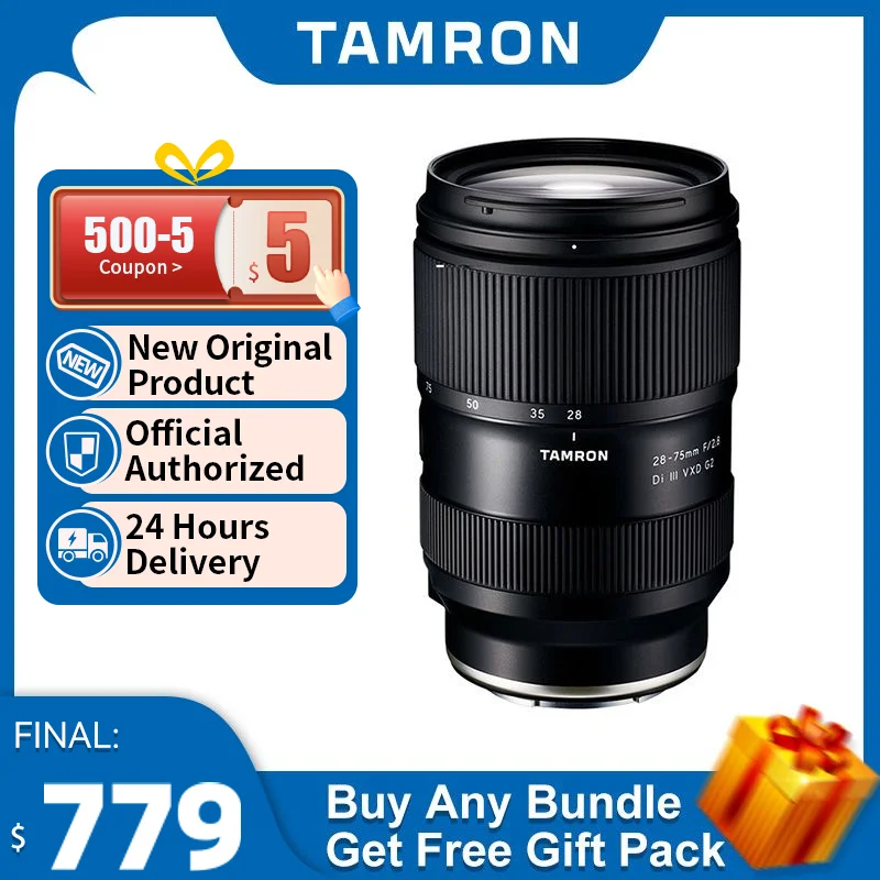 Tamron 28-75 мм F2.8 Di III VXD G2 Полнокадровый объектив беззеркальной камеры для Sony E A6400 A6600 A7III IV Tamron 2875 2 8 G2