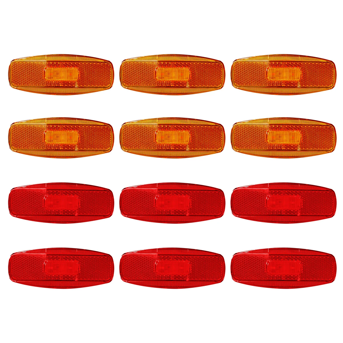 

12V DC LED Side Marker Side Marker Light for RV Trailer Truck Motorhome Car Boat Indicator Auto Front Tail Light, PACK OF 12 6 R