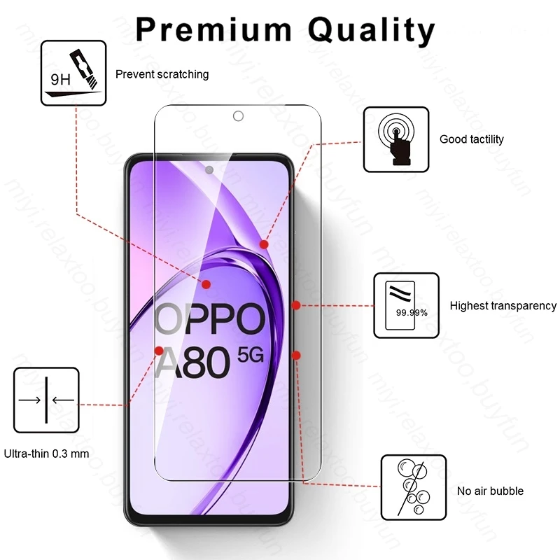 OppoA80 5G Glass 6To1 9H закаленное стекло полная защита экрана для Oppo A80 A 80 80A фотокамера из