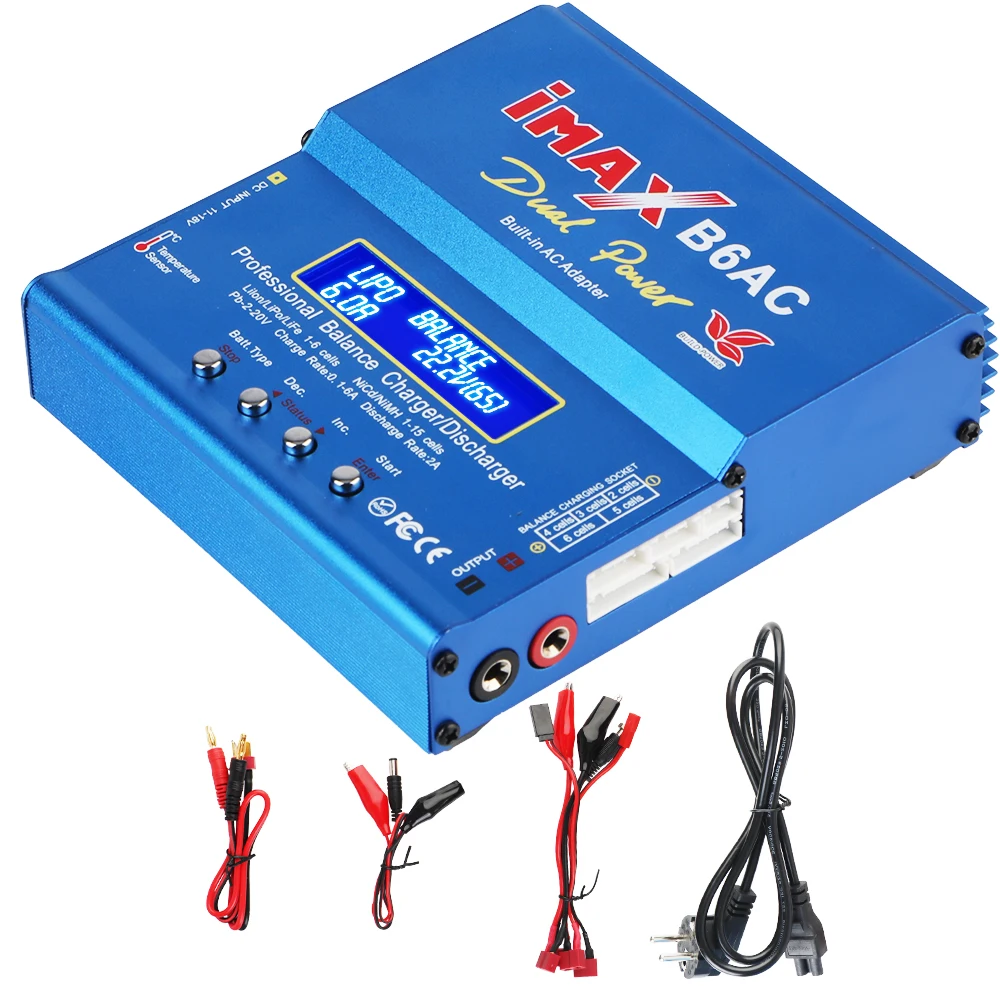 DC10-20V 6A для Li-Ion LiFe Nimh Nicd PB Lipo разрядник аккумулятора Imax B6AC интеллектуальное 80 Вт RC
