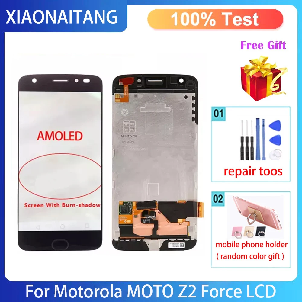 

5.5" LCD For Motorola MOTO Z2 Force LCD XT1789 Display Touch screen With Frame Digitizer Assembly Replacement With burn-Shadow