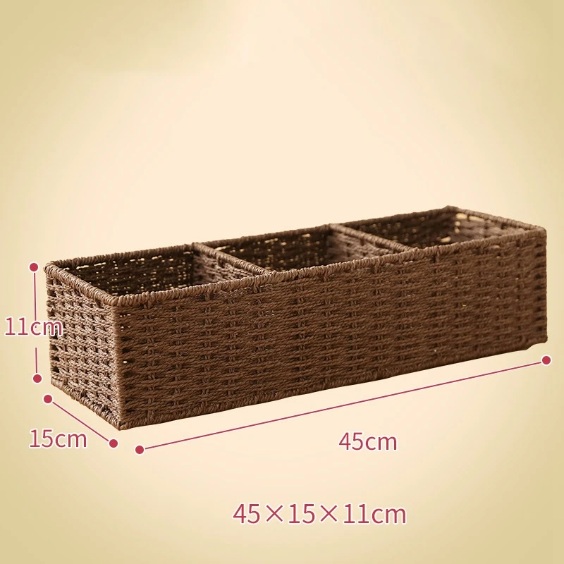 Тканый ящик для хранения Настольный коробка туалетной бумаги органайзер ванной