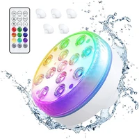 13 led remote controlled rgb submersible light with suction cup pool lights battery operated underwater night lamp party decor