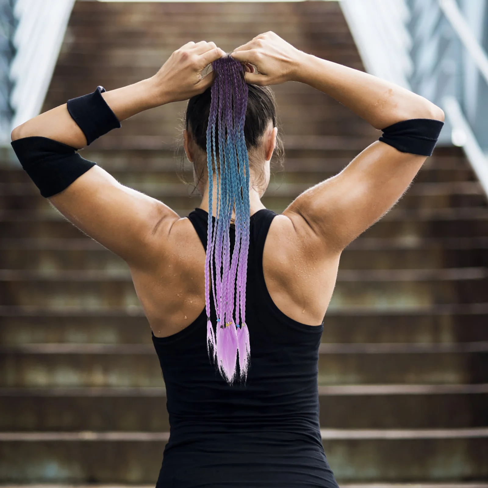 Прямые волосы для конского хвоста удлинитель косы из искусственной шерсти