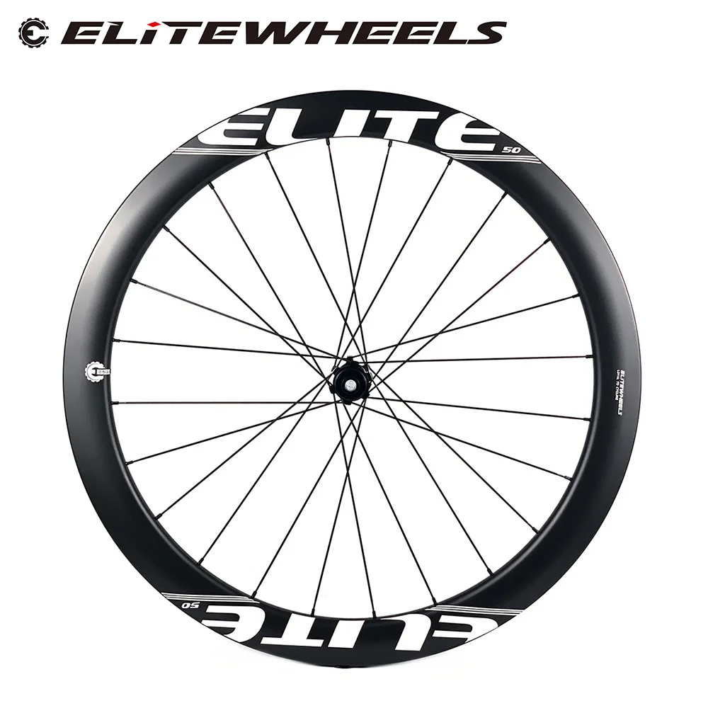ELITEWHEELS Road Disc Carbon Wheelset Clincher Tubular Tubeless 30 38 47 50 Disc Brake Rims 700c Bicycle Wheel Center Lock Hub