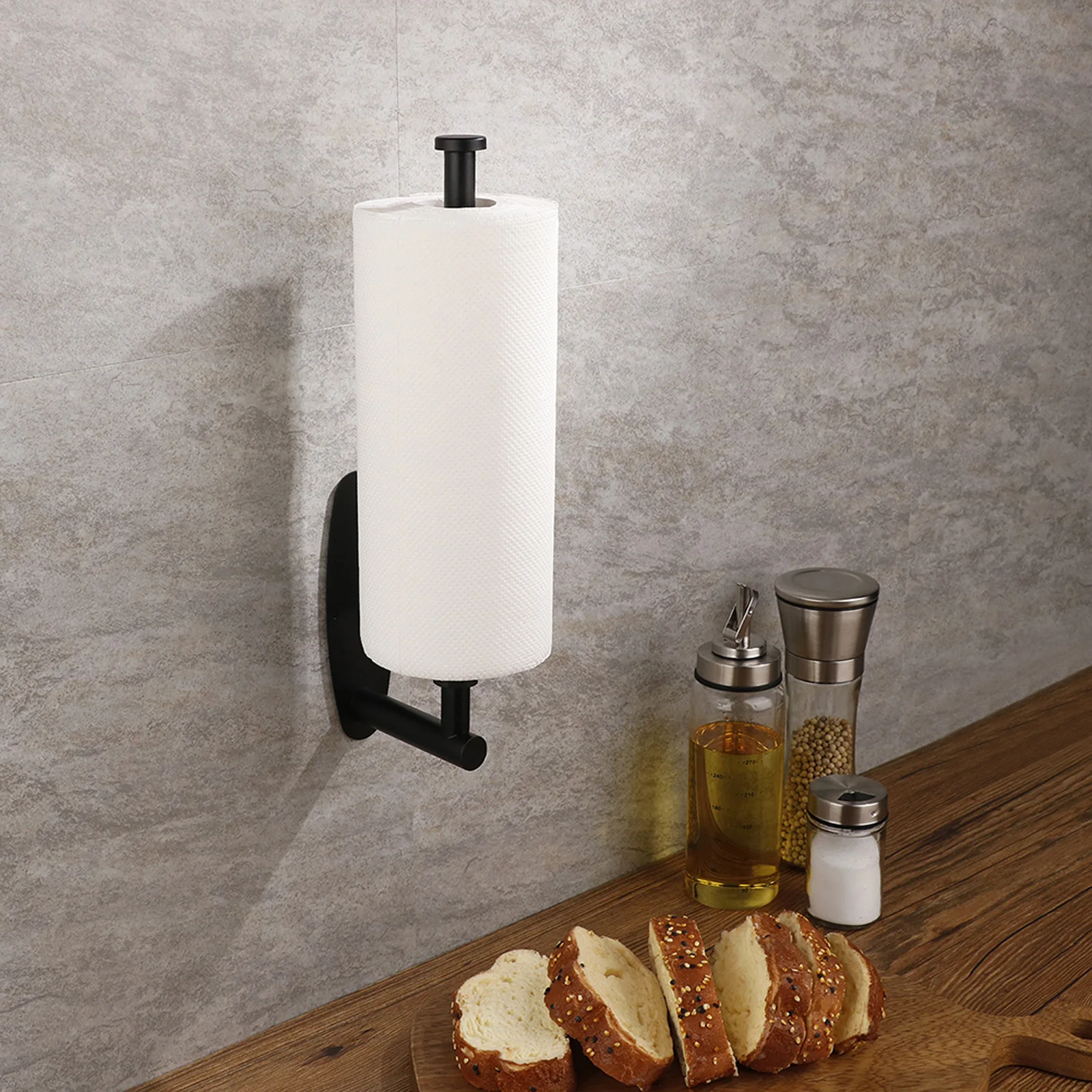 

Tissue Holder Paper Towel Holder Self-adhesive Stainless Steel Towel Holder Wall-mounted Waterproof Moisture-proof