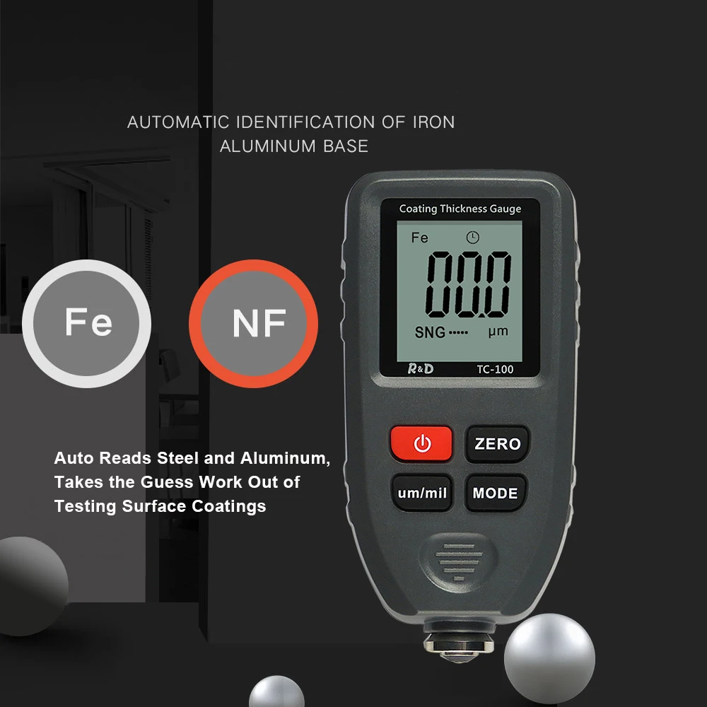 Толщиномер автомобильный R &amp D TC100 0 1 микрон/0-1300