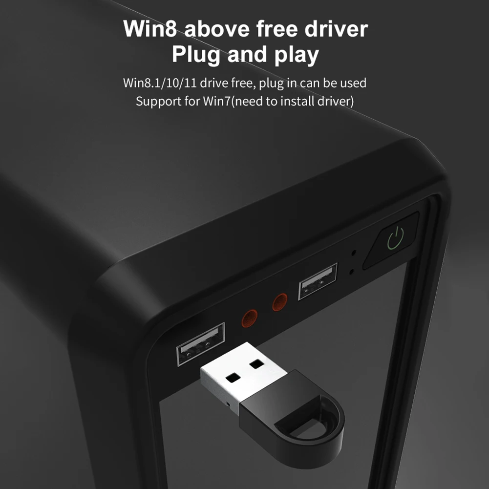 

Мини USB-адаптер для ПК, совместимый с Bluetooth 5,1, USB-передатчик с поддержкой Win7/8/8, 1/10/11 для телефона/игрового контроллера