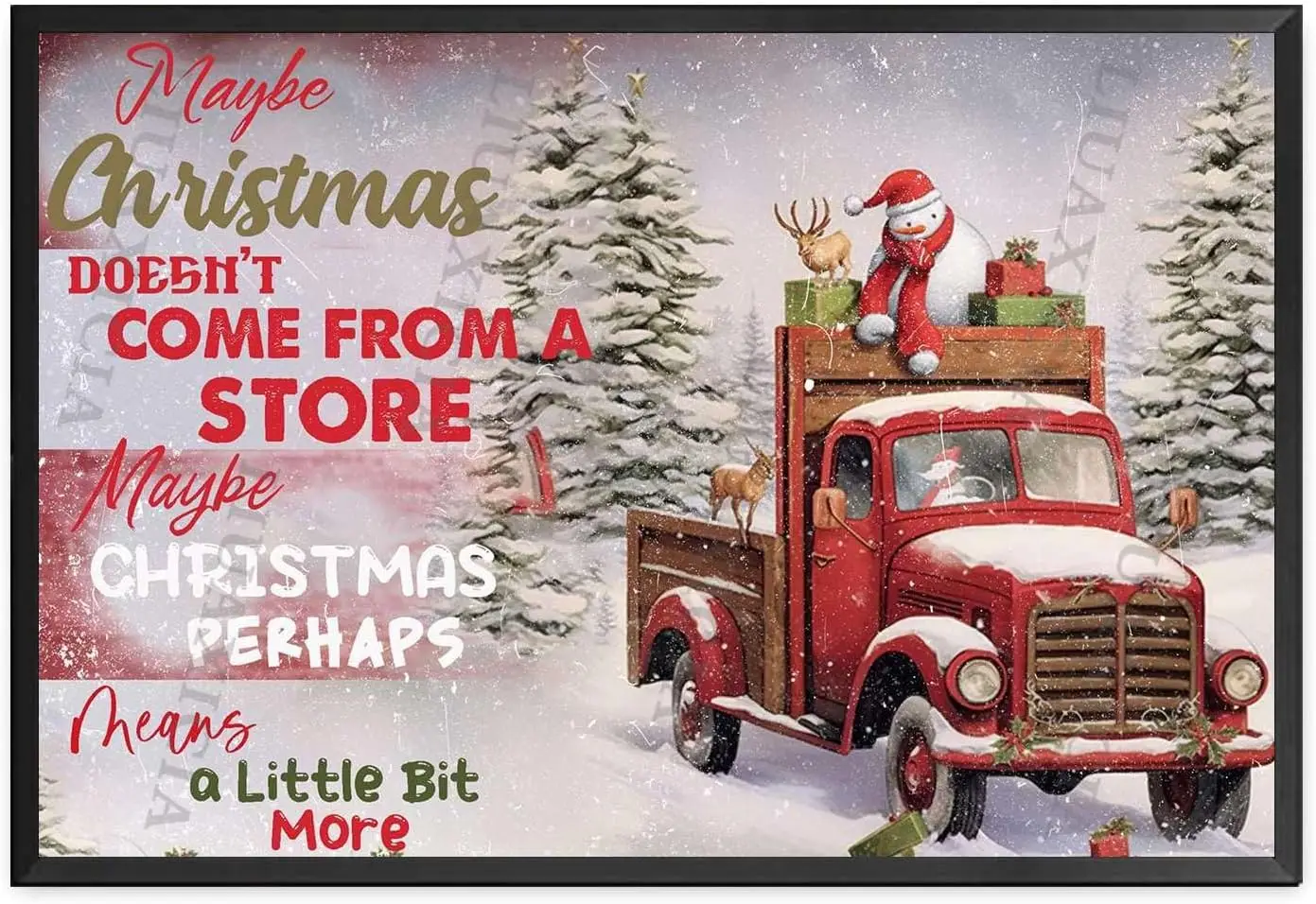 Искусство стен на холсте возможно Рождество не приходит из магазина немного