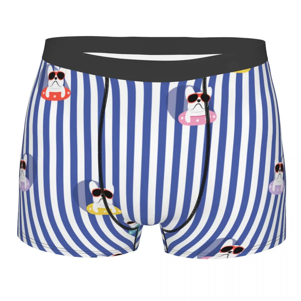 

Funny French Bulldog With Sunglasses Men Underwear Cute Boxer Shorts Panties Novelty Mid Waist Underpants for Male