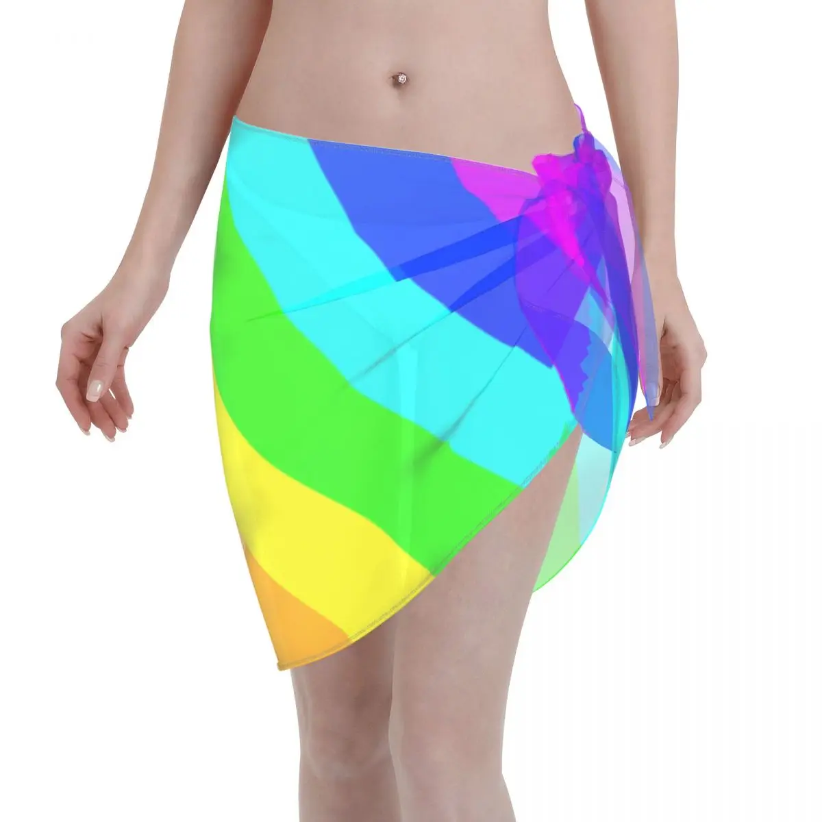 

2185144135 Women Sarong Beach Bikini Wrap Sheer Short Skirt Chiffon Scarf for Swimwear