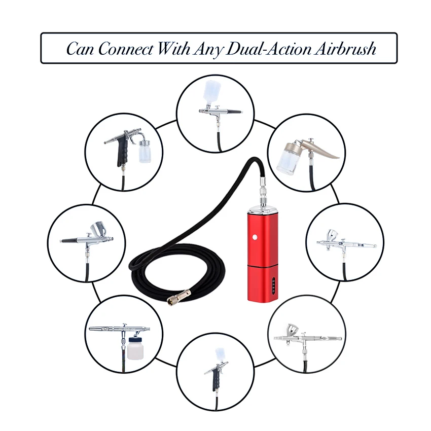 Автоматический набор аэрографа Ribo перезаряжаемый портативный беспроводной