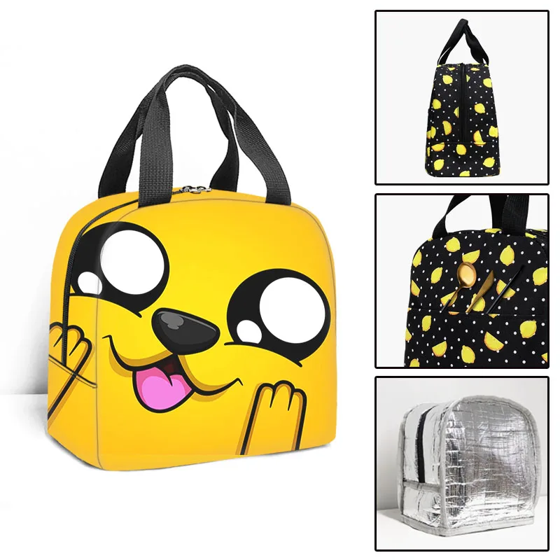 Mikecrack Printed Women Men Insulated Lunch Bag Thermal Cooler Tote Food Picnic Bags Portable Student School Lunch Bags