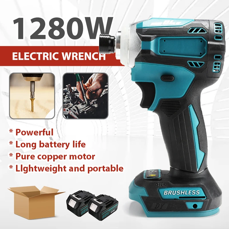 

21V Brushless Cordless Electric Screwdriver For Makita Battery Impact Wrench Rechargeable High-speed Drill Driver LED Light Tool